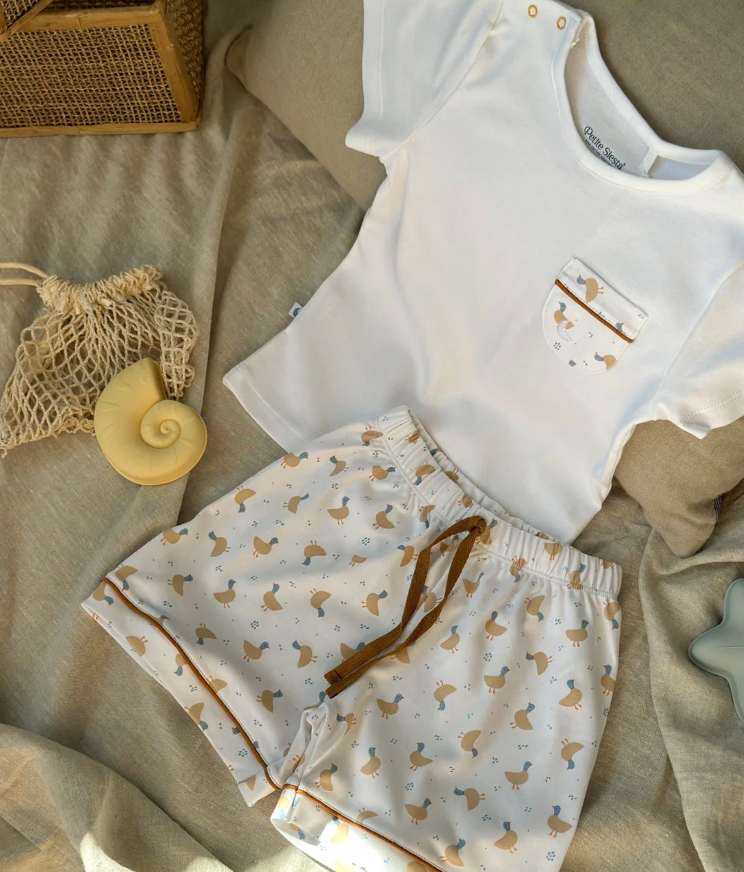 ALL ETHIC-PETITE SIESTA- PYJAMA SET- TWILIGHT DUCKS 1